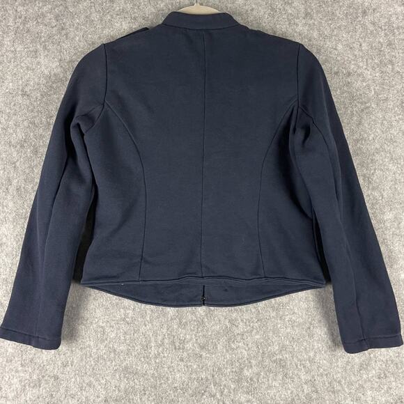 Polo Ralph Lauren French Terry Military Jacket Girls Large 12/14 Blue Preppy - Picture 11 of 16